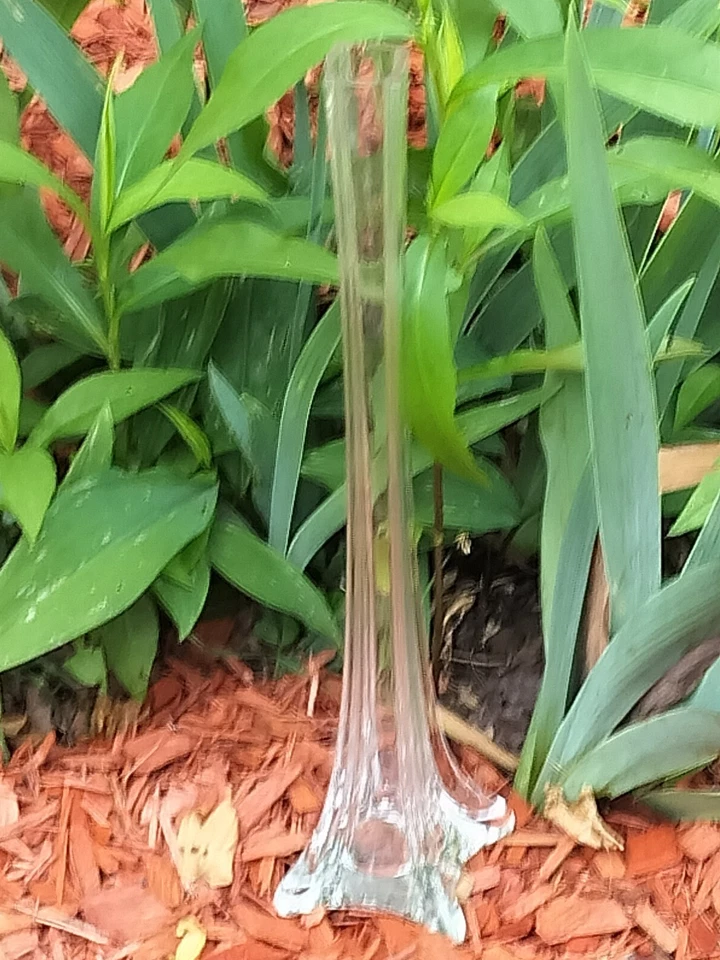 Jarrón de vidrio torre Eiffel de 16 pulgadas para decoración boda pluma centro de mesa Eifel Foto 4 de 4