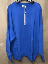 Elwood Men's Oversized Core Crewneck Vintage Cobalt Size XL