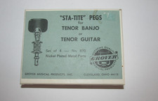 Vintage NOS 4 Grover "STA-TITE" Nickle Plated Tenor Guitar Banjo Tuners 870
