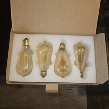 Hudson Bulb Co. Vintage Dimmable Bulb 4 PK Warm White Edison E26 Base 60 Watts