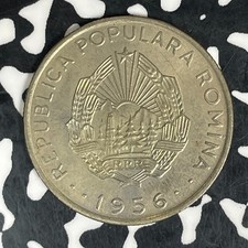 1956 Romania 50 Bani Lot#C6307 High Grade! Beautiful!