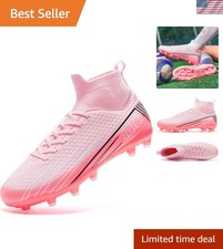 Men's Soccer Cleats Football Cleats for Unisex-Adult High-Top Spikes Shoes fo...
