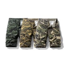 Camo Multi-Pocket Cargo Shorts Men Casual Outdoor Streetwear Loose Work Shorts 9