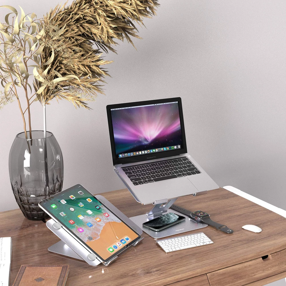Adjustable Ergonomic Aluminum Laptop Stand for Desk to Improve Posture