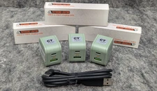 3 x 20W Dual Port USB-C PD / USB-A QC 3.0 Green Power Adapter Charger CT Tek