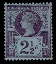 GB QV SG201 SPEC K31(2), 2½d purple/blue, M MINT. Cat £25.