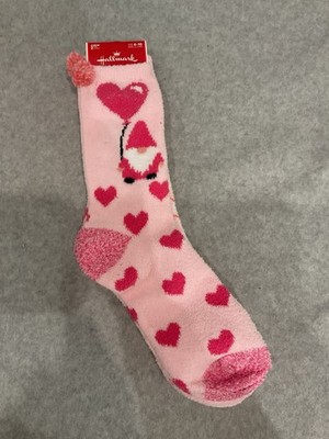 NWT Hallmark Gnome Heart plush Slipper socks 4-10 Two pair