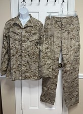USMC Marine Corps Desert Marpat MCCUU Blouse Trousers Set Size MEDIUM X-LONG