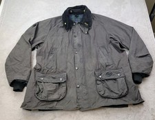 Vintage Barbour Bedale Waxed Jacket Mens C44/112CM Faded Black A104 Full Zip