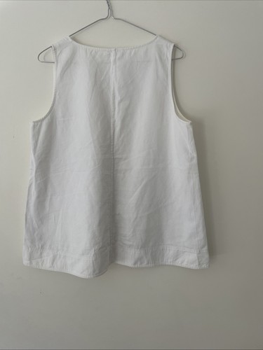 Women’s Cos Linen Top M Sleeveless White Cotton Linen - Bild 8 von 15