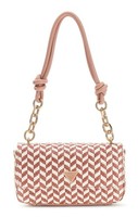 Guess Tessi Flap Shoulder Bag Schultertasche Tasche Coral Pink Multi Koralle
