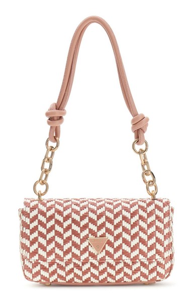 Guess Tessi Flap Shoulder Bag Schultertasche Tasche Coral Pink Multi Koralle-image