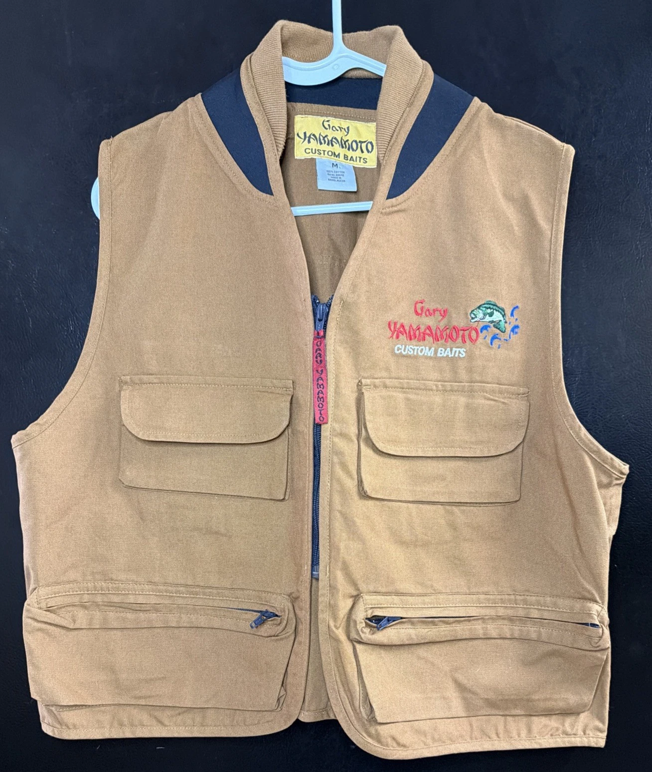 Gary Yamamoto Custom Baits Fishing Vest Medium Brown 100% Cotton Utility Pockets
Opens in a new wind