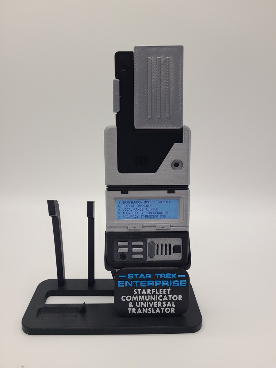 Star Trek Enterprise Communicator, Translator, & Stand 3D Printed