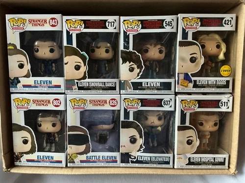 STRANGER THINGS  8 Funko Pop Collectibles all ELEVEN New in Boxes