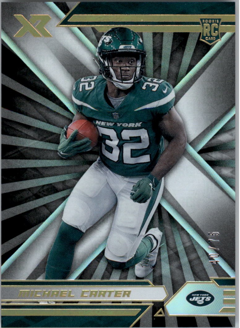 2021 Panini XR White #173 Michael Carter /75 - FB