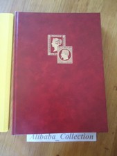 ALBUM CLASSEUR COLLECTION TIMBRE TIMBRES VIDE 16 PAGES TBE rouge 2