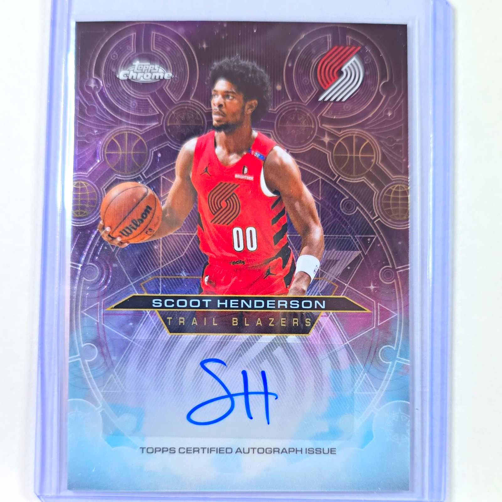 Topps 2025-26 Topps Chrome Scoot Henderson Rookie Auto Issue TAU-SH Blazers
