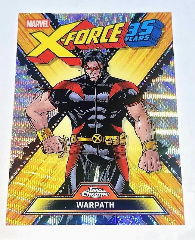 Topps 2026 Chrome Marvel X-Force 35 Years XF-10 Warpath Insert-Wave refractor