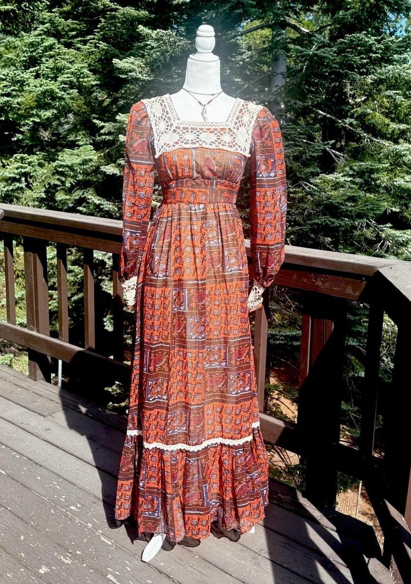 70s fashion dresses Dress Style, Boho Bell Sleeve Dress, 70s Dress Style, Orange Dress, Disco Dress, ChiffonTent Dress Orange/Brown / XXL and brown stripes in an abstract pattern 70s Dresses for Summer Wearable