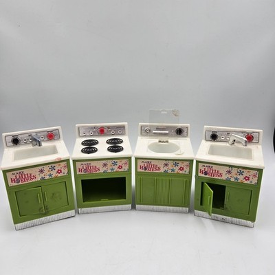 Vtg 50s Marx Toys 4 Mini Appliances Pretty Maid Little Hostess Avocado Green