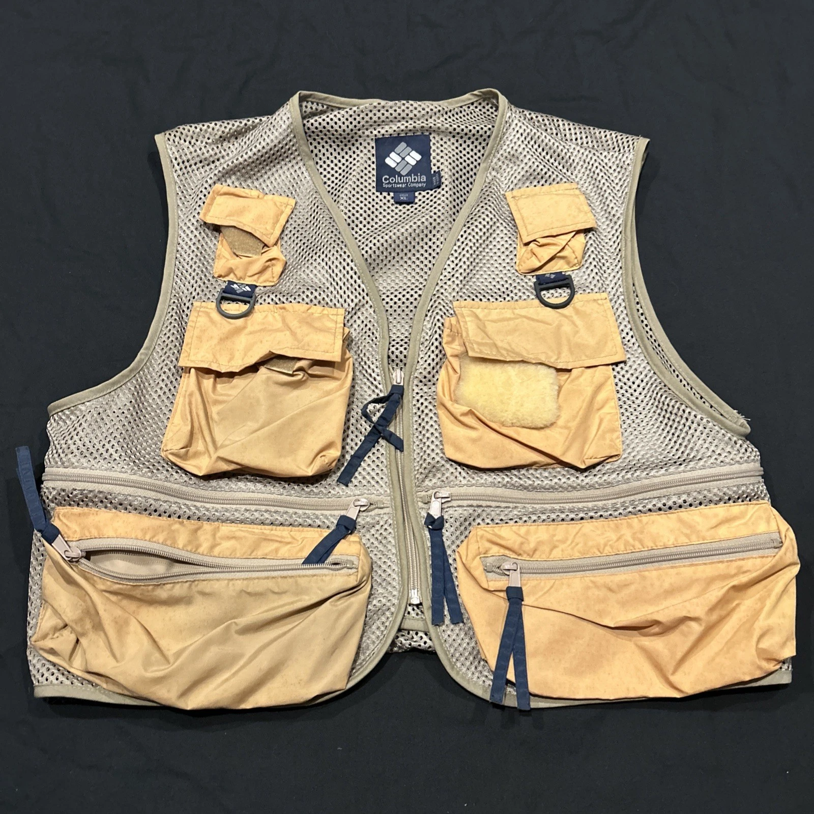 Columbia Vest Jacket Mens XL Fishing Cargo Outdoors Guide Hunting Hiking A3