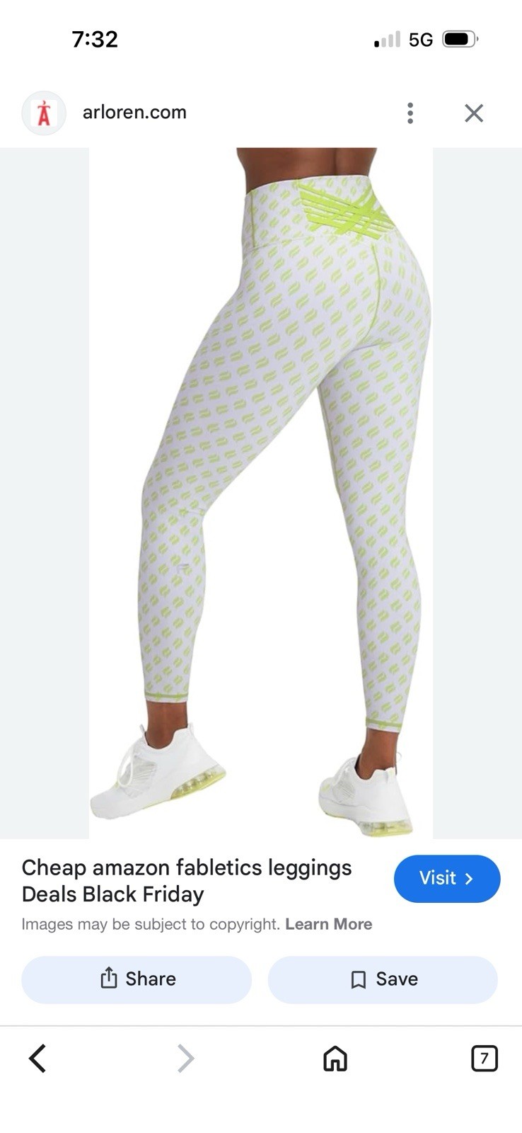 Fabletics Large Boost PowerHold High Waisted 7/8 … - image 1