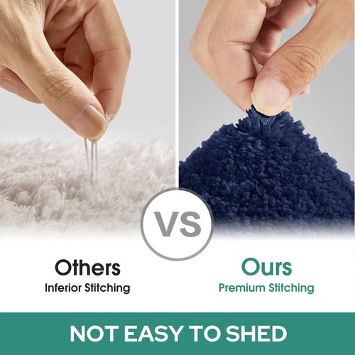 Bathroom Rugs Sets 3 Piece, Super Soft and Absorbent Non Slip Microfiber Toil... - Picture 5 of 8