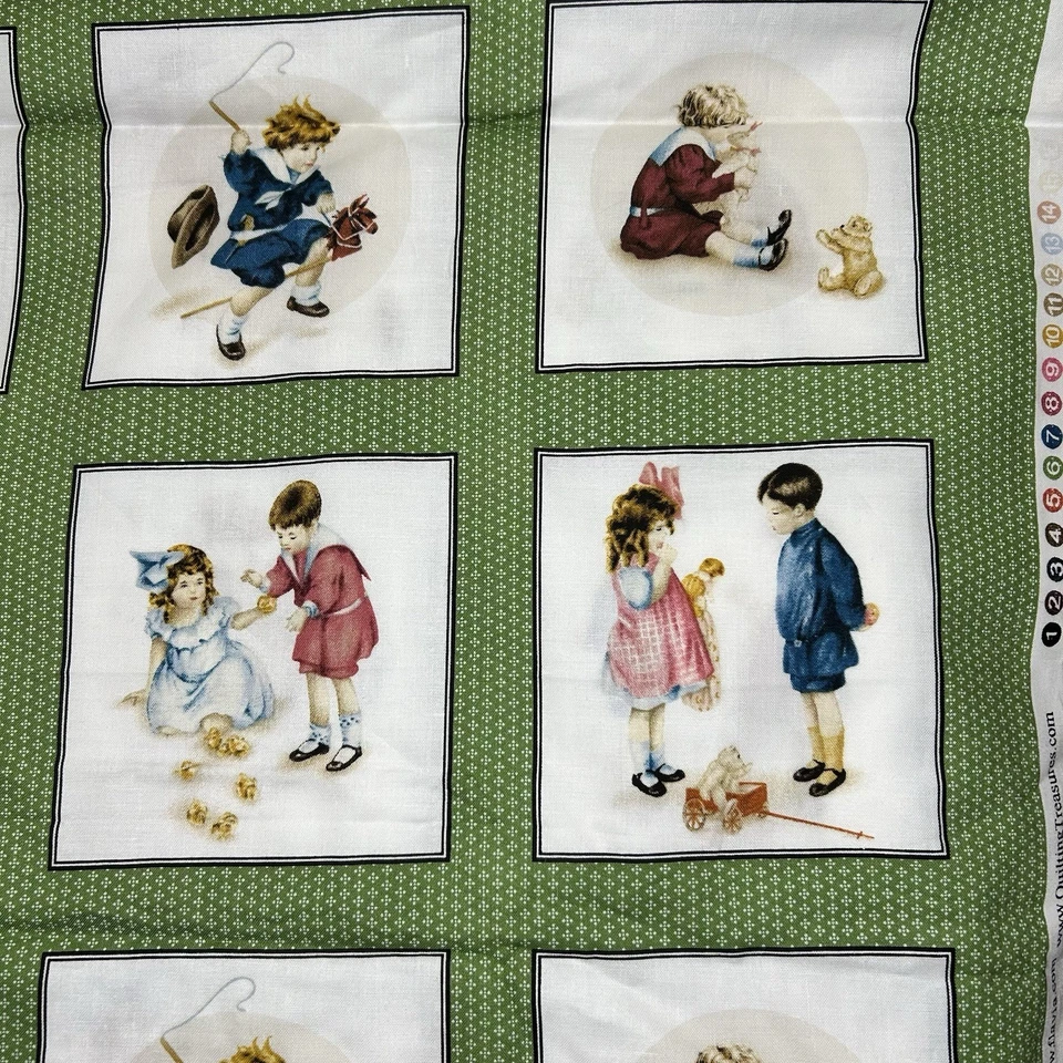 Tela de 3 años Bessie Pease The Flavia Co acolchado tesoros niños algodón tramposo Foto 2 de 4