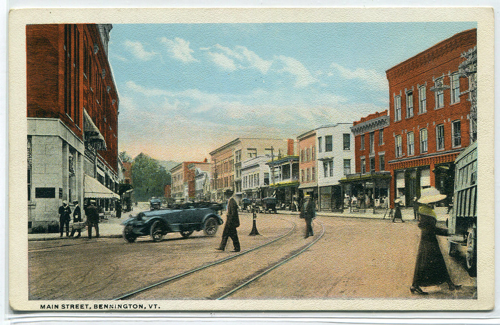 Main Street Car Bennington Vermont 1920c postcard eBay