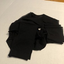 Pantyhose Lot Of 4 Pairs Support Sheer Toe Black Unbranded New Without Package