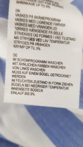 MbyM Bluse Hemdbluse Terrence mit Streifenmuster blau melange Gr. L - Bild 6 von 6