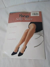 Hanes Silky Sheer Little Color Sz EF Control Top Panty Sandalfoot New Old Stock 