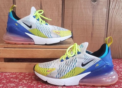 Nike Air Max 270 Futura White Pink Youth Size 6Y Sneakers FD1020-100 Colorful