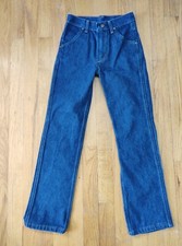 1980's Kids Wrangler Blue Jeans. Waist 21, Inseam 23.5