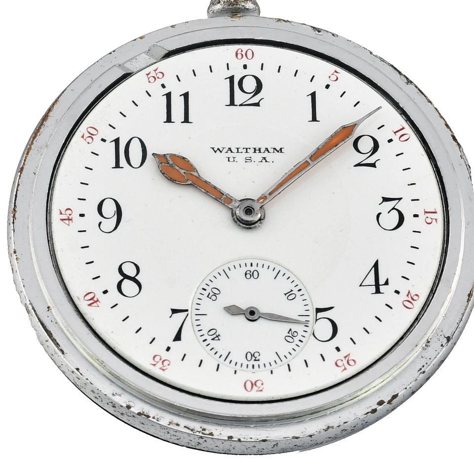 Reloj Bolsillo Vintage WALTHAM Militar Británico Flecha Ancha Años 16 - 1943 - Foto 4 de 4