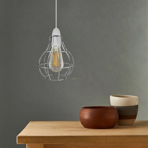 Metal Wire Cage Easy Fit Lampshade Hanging Lamp Shade Vintage Ceiling Lightshade - Picture 154 of 261