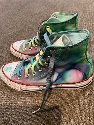 Top alti Converse Chuck Taylor All Star~artista dipinto su misura~donna 6 - Foto 7 di 9
