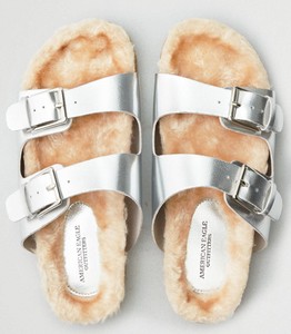 american eagle double buckle sandals