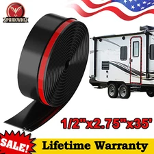 Racewill 1/2"x2.75"x35' RV Slide Out Seal Base Trailer Weather Stripping Black