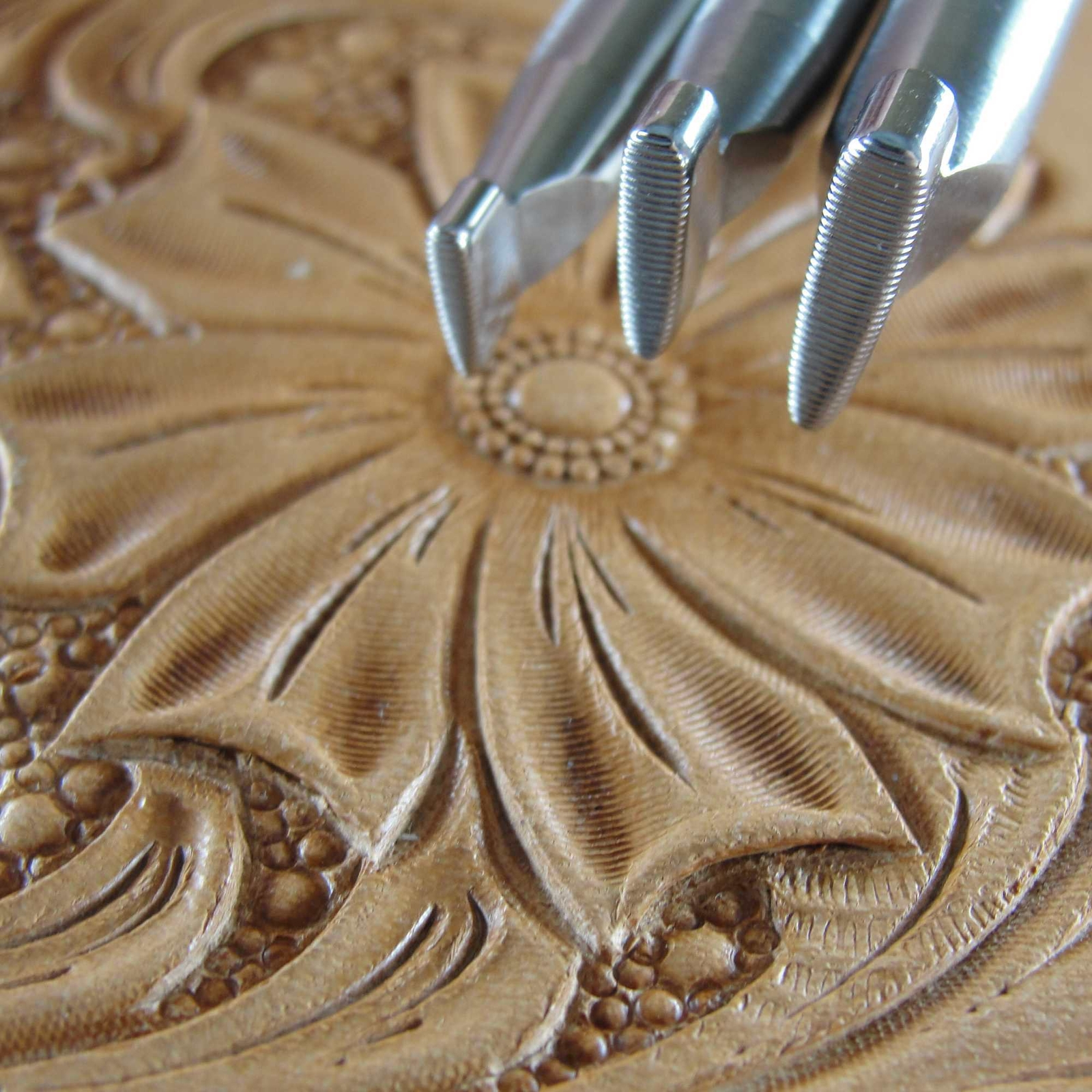 Small Horizontal Thumb Print Stamps, Set of 3 Leather Stamping Tools, Stainless