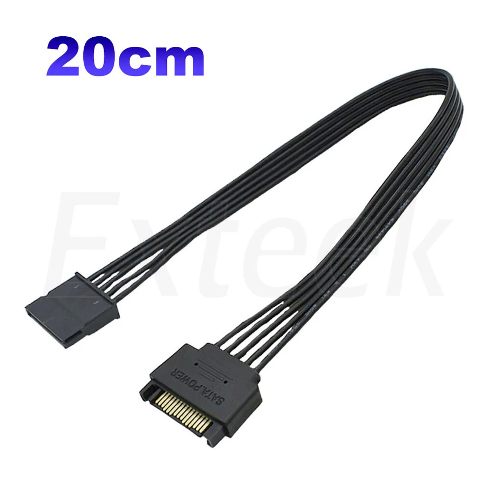 15 Pin SATA Power Extension Male to Female Extender Cable for HDD Hard Drive