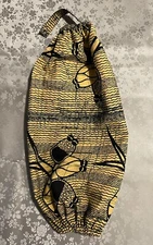 Handmade Fabric Plastic Grocery Bags Holder/Dispenser 100% Cotton-African Fabric