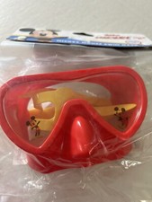 Mickey Mouse Swim Mask Ages 2 Red Disney Junior Swimming Pool New Goggles BxCC