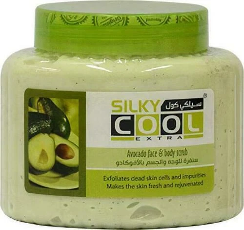Silky Cool Extra Face & Body Scrub 500ml |Avacado| For Younger And Fresh Skin - Image 2 of 2