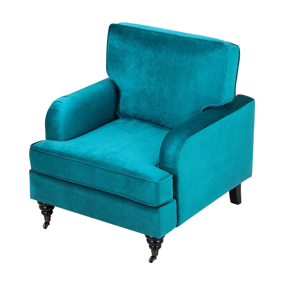 Teal blue accent chair deals