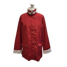House Of Fraser Red Zip & Snap Jacket Uk Women's Uk Size 10 Bb533