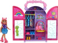 Barbie Chelsea Puppe & Kleiderschrank-Spielset + Kleidung & Accessoires, 17-Tlg.