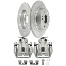 For 2008-2012 Honda Accord Rear Brake Calipers & Rotors Slotted Accessories Kits
