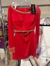 Red Gold 2 Piece Cocktail Dress by HANNAH S.  NWT SALE! sz 2